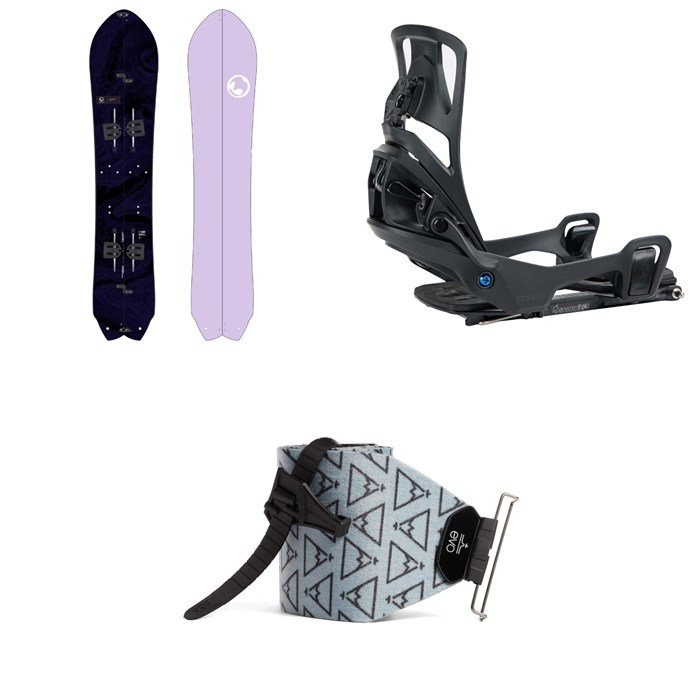 Burton Fish 3D Splitboard + Step On Splitboard Bindings + MILLER MOTOCAR x Pomoca Pro Glide Splitboard Skins - Women's 2025