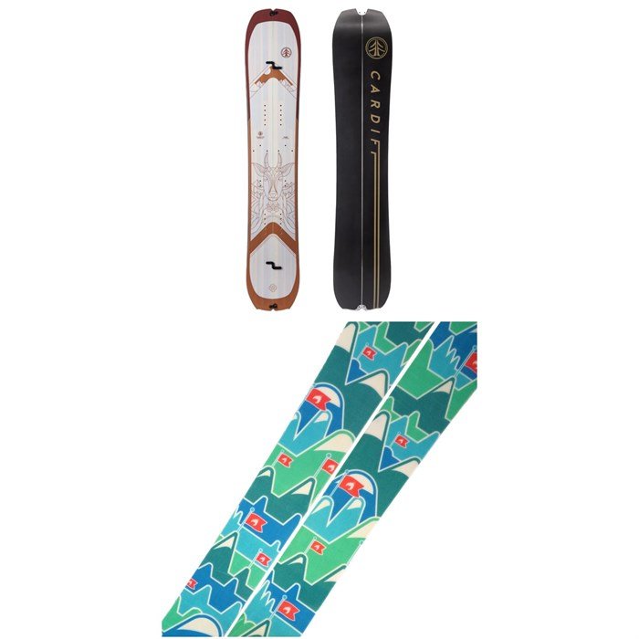 Cardiff Goat Enduro Splitboard + Spark R&D Summit Skins Splitboard Skins 2025