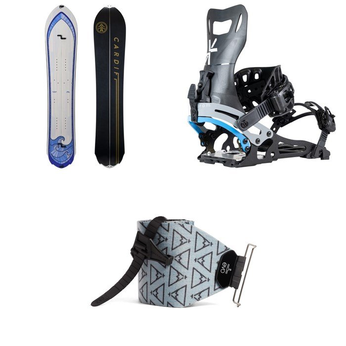 Cardiff Swell Enduro Splitboard + Karakoram Nomad + Split Interface Splitboard Bindings + MILLER MOTOCAR x Pomoca Pro Glide Splitboard Skins 2025